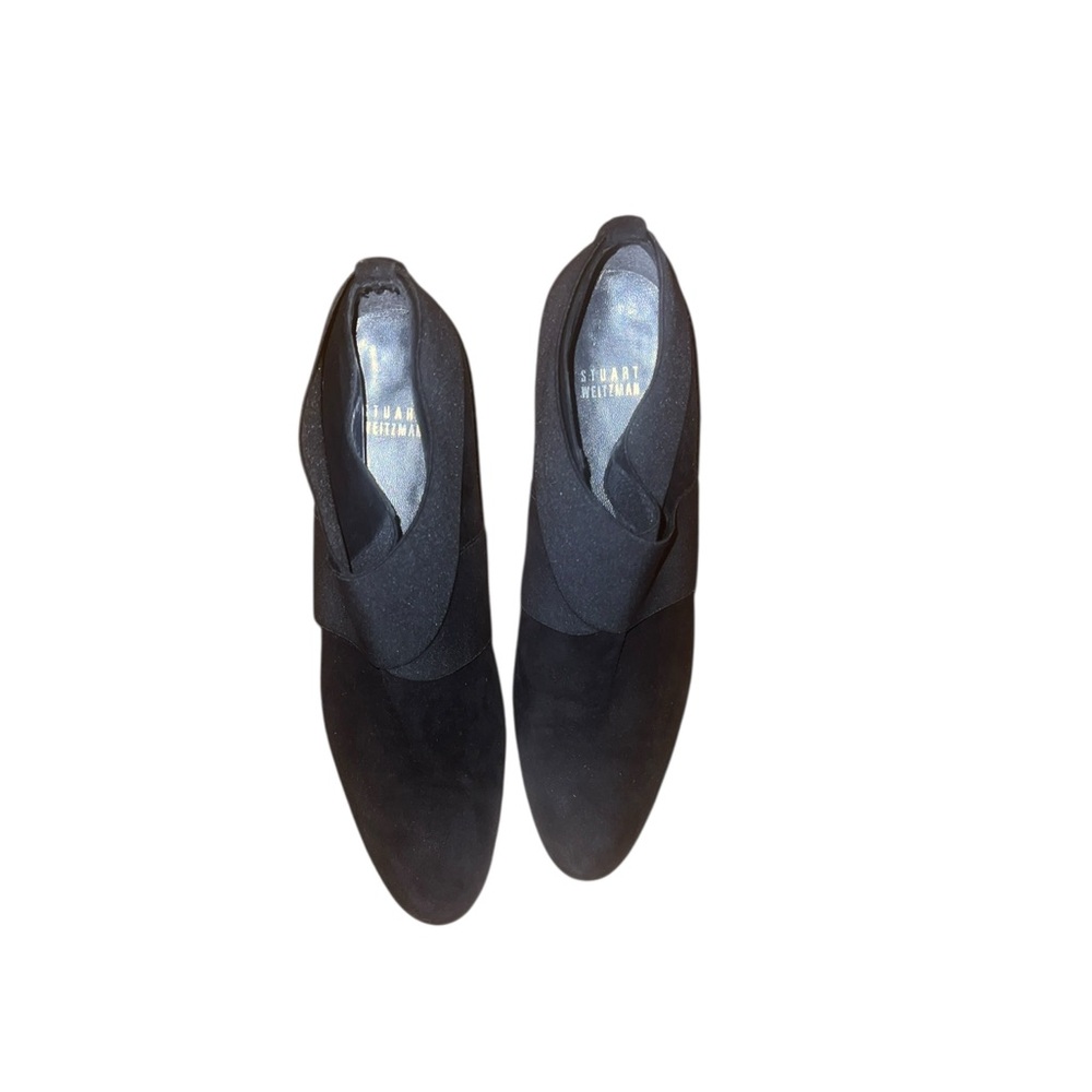 Stuart Weitzman Black Suede Wedge Booties Size 8.5